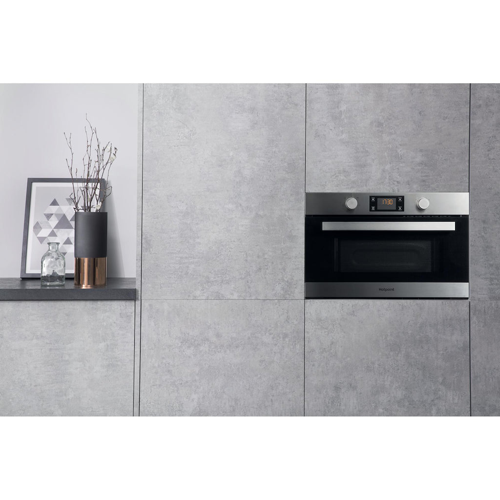Hotpoint MD 344 IX H Built-In Microwave - Stainless Steel