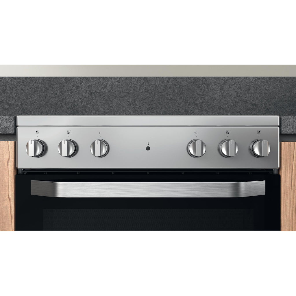 Hotpoint HS67V5KHX Freestanding Electric Cooker - Inox