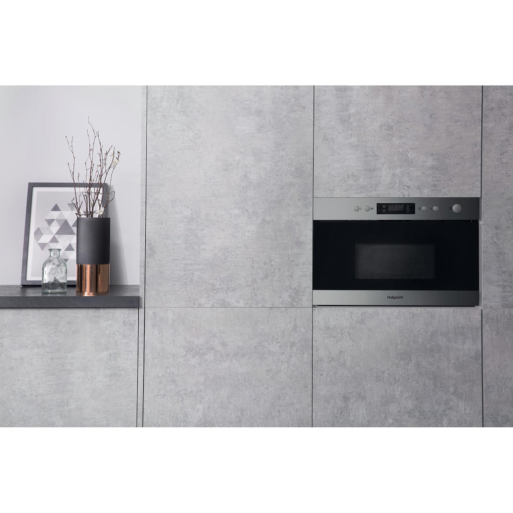 Hotpoint MN 314 IX H Built-In Microwave - Stainless Steel