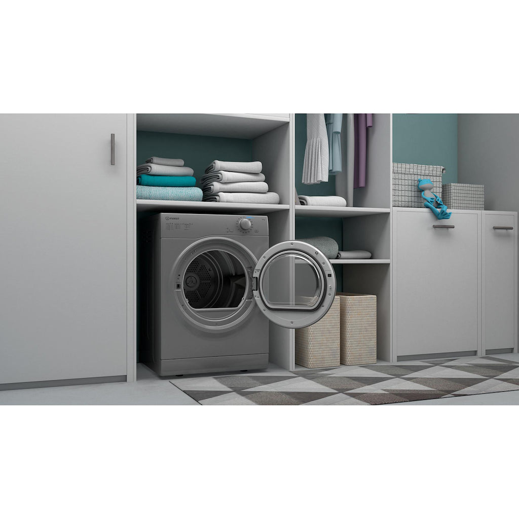 Indesit I1 D80S UK Vented Tumble Dryer - Silver