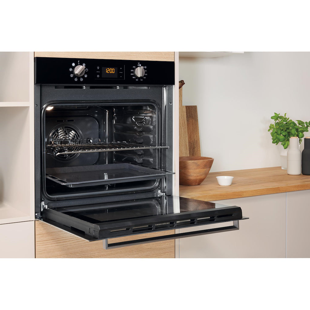 Indesit IFW 6340 BL UK Electric Single Built-In Oven - Black