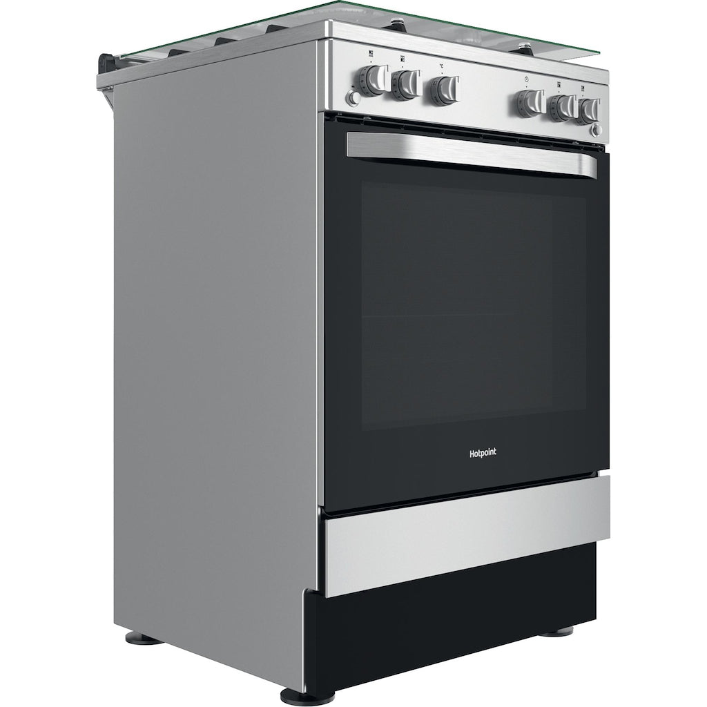Hotpoint HS67G2PMX/UK Gas Single Cooker - Silver