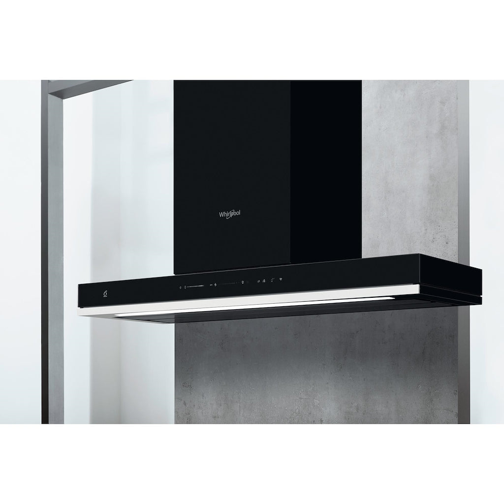 Whirlpool WHSS 90F L T C K W Collection Cooker Hood 90cm - Black
