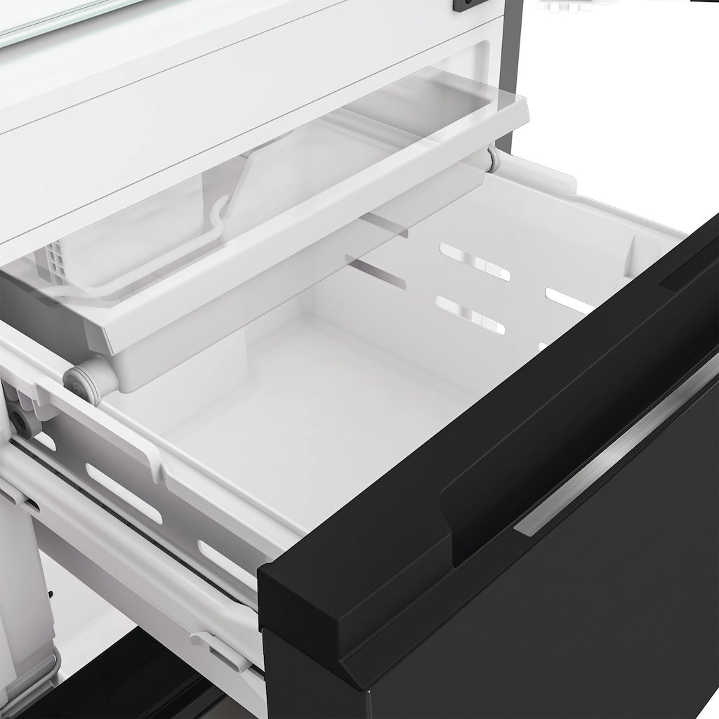 Whirlpool WHKF 6352 XBR5UK Dual No Frost 3 Door Fridge Freezer with 6th Sense - Dark Inox