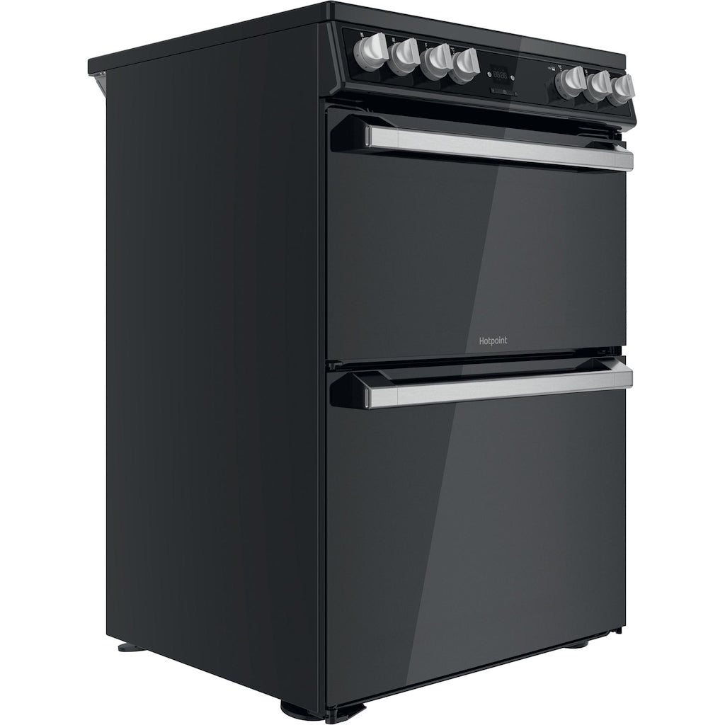 Hotpoint HDT67V9H2CB/UK Ceramic Double Cooker - Black