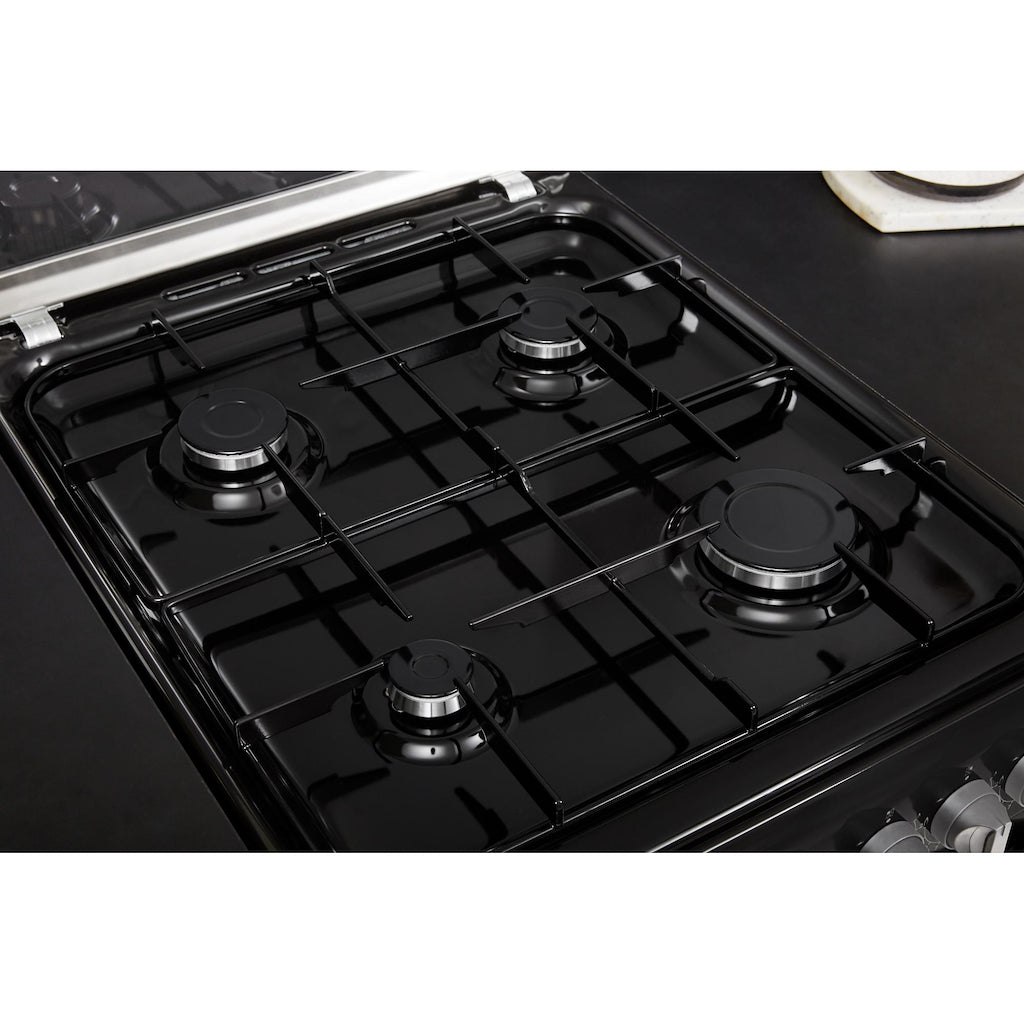 Hotpoint HD5G00CCBK/UK Gas Freestanding 50cm Double Cooker - Black