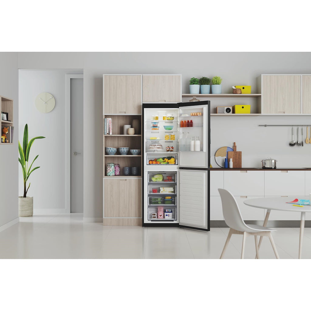 Indesit IBTNF 60182 B UK Freestanding Fridge Freezer - Black