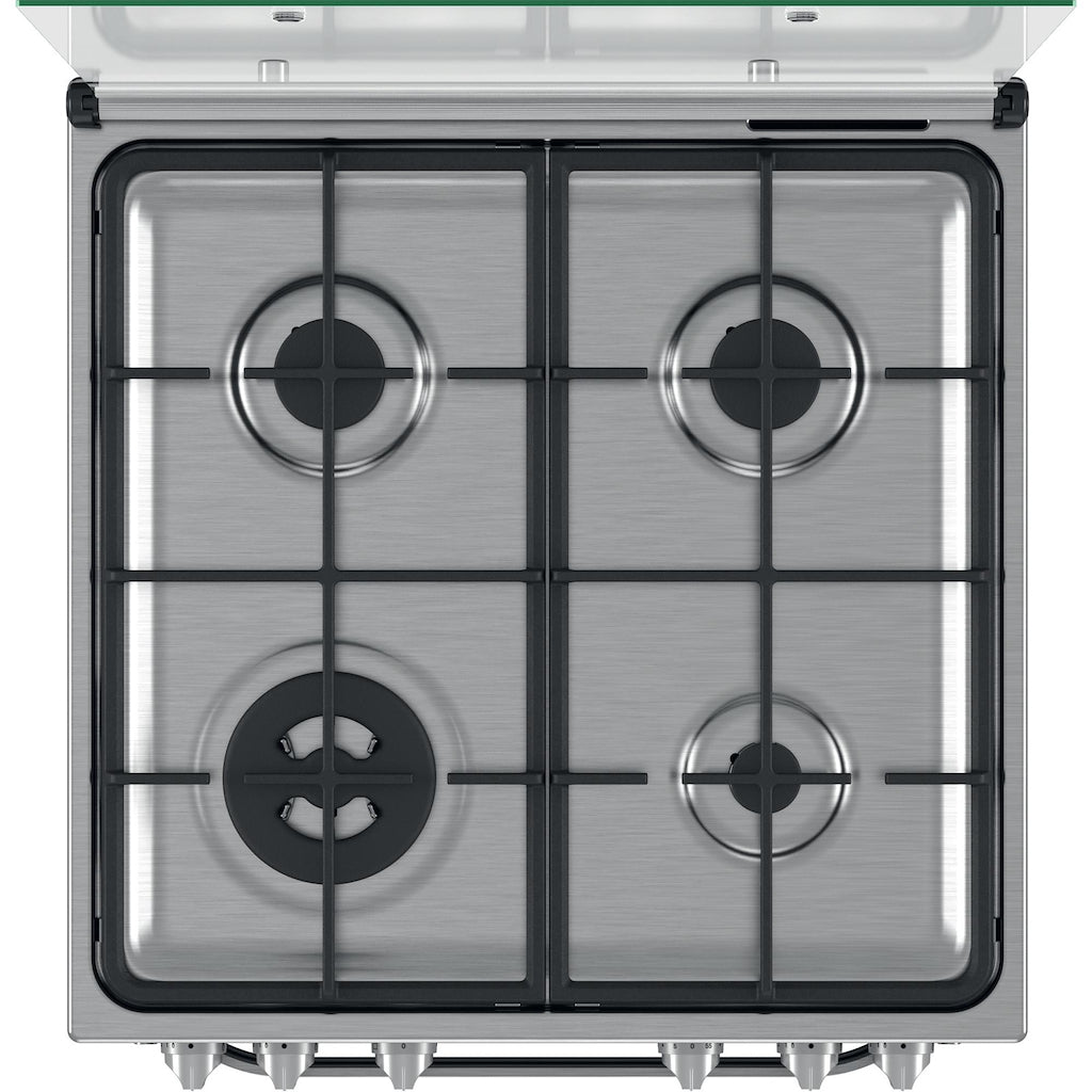 Hotpoint HS67G2PMX/UK Gas Single Cooker - Silver