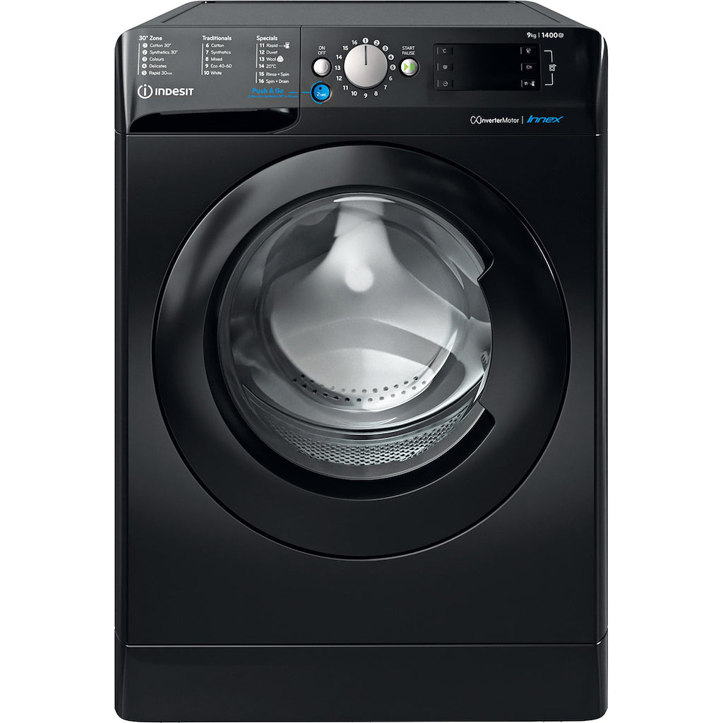 Indesit BWE91496XKUKN 9kg Washing Machine - Black