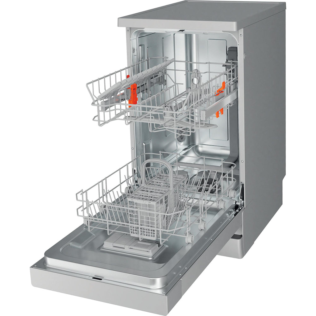 Hotpoint HSFE 1B19 S UK N Slimline 45cm Dishwasher - Silver