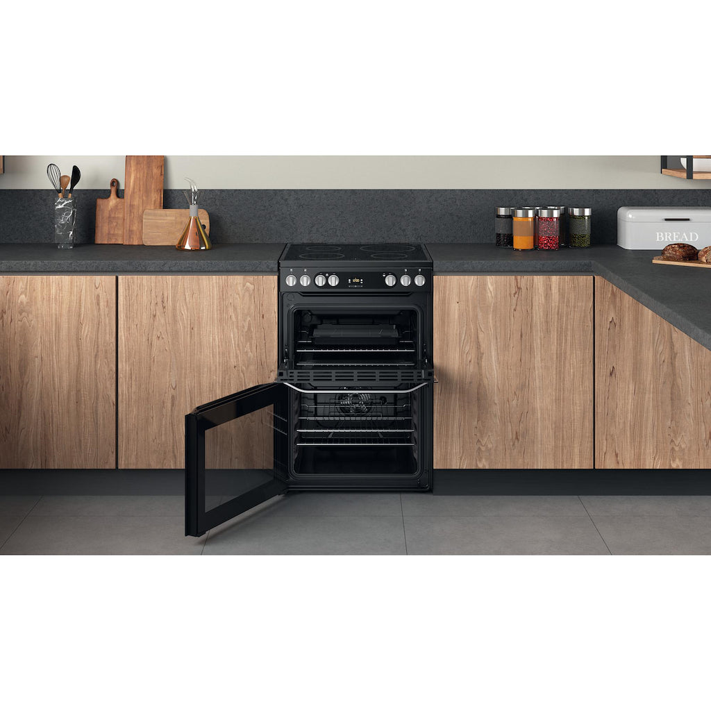 Hotpoint HDM67V9HCB/U Electric Double Cooker - Black