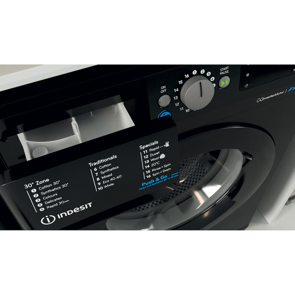 Indesit BWE91496XKUKN 9kg Washing Machine - Black