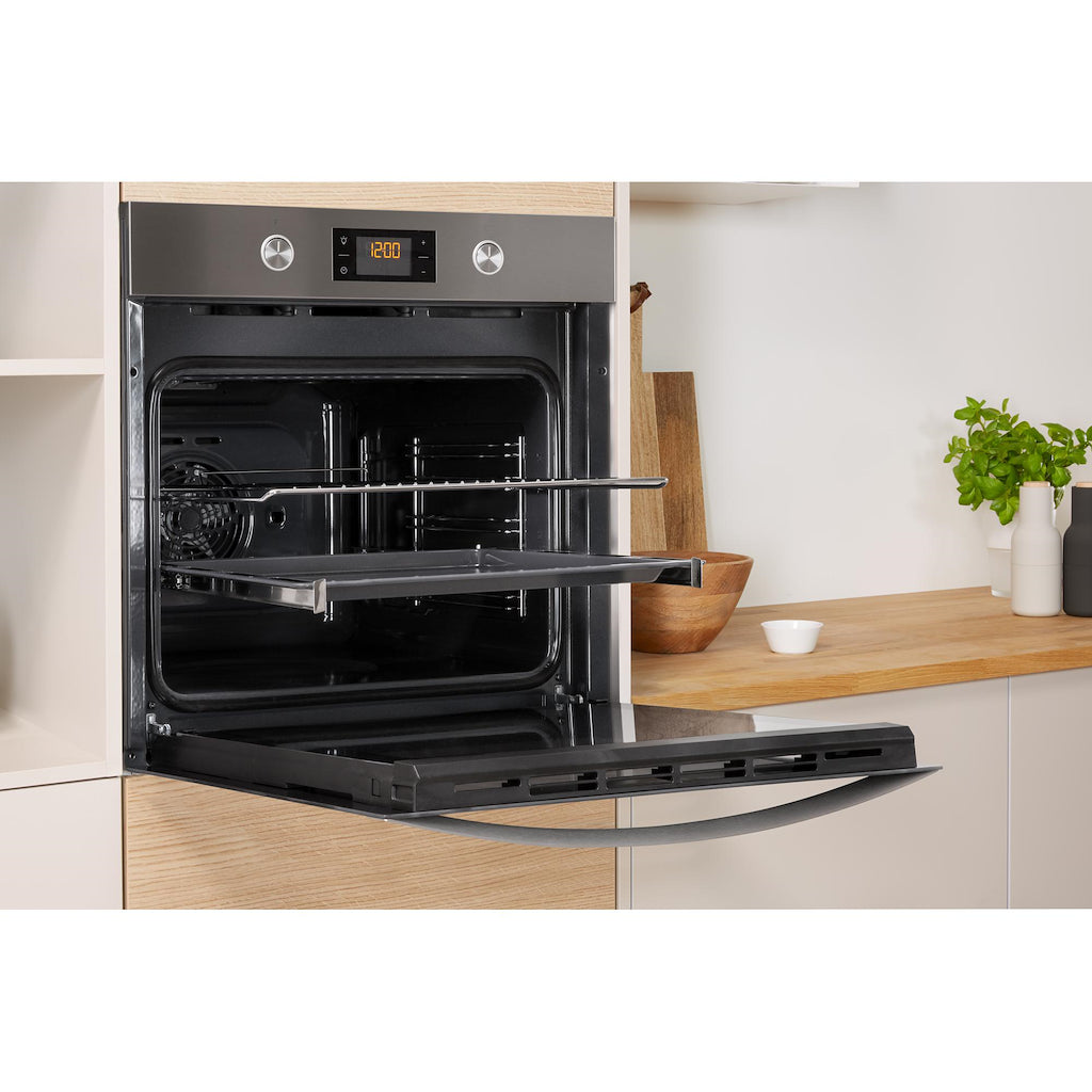 Indesit KFW 3841 JH IX UK Electric Single Built-In Oven - Stainless Steel