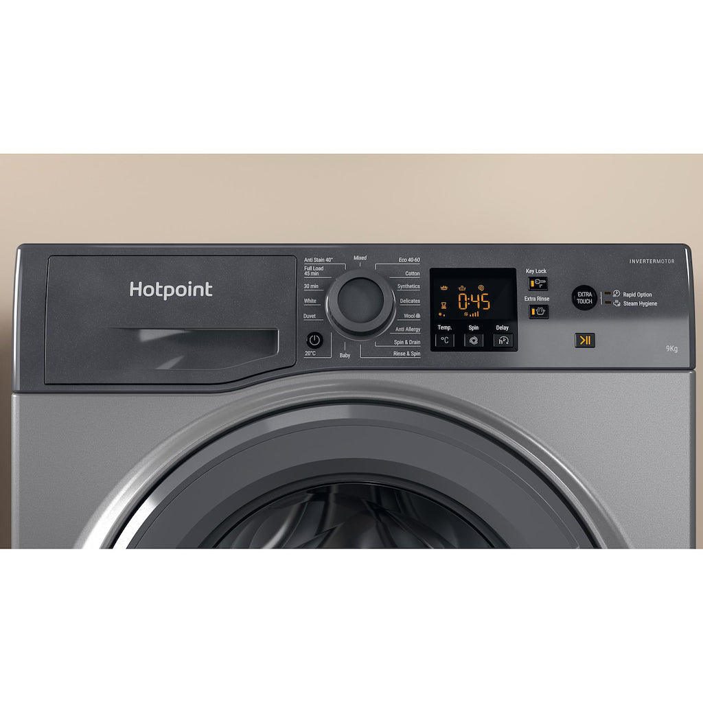 Hotpoint NSWM 944C GG UK N Washing Machine - Graphite