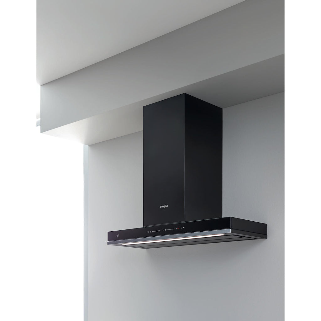 Whirlpool WHSS 90F L T C K W Collection Cooker Hood 90cm - Black
