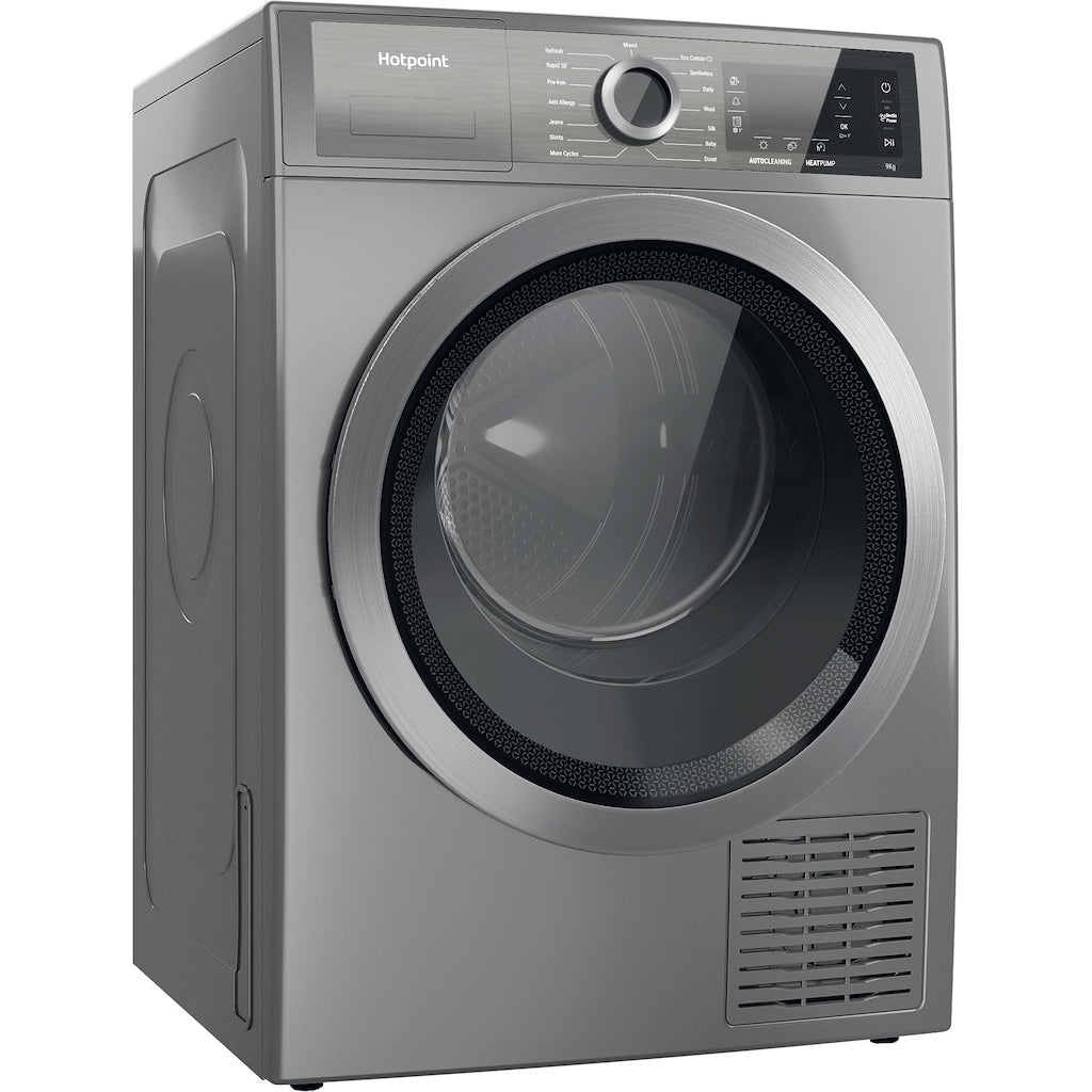 Hotpoint H8 D94SB UK Freestanding 9kg Heat Pump Tumble Dryer - Silver