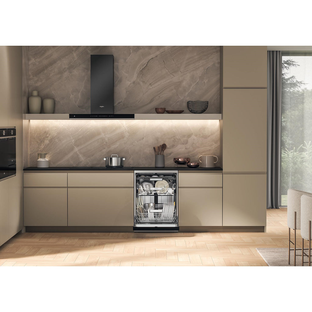 Whirlpool W7F HS51 X UK Freestanding Dishwasher- Stainless Steel