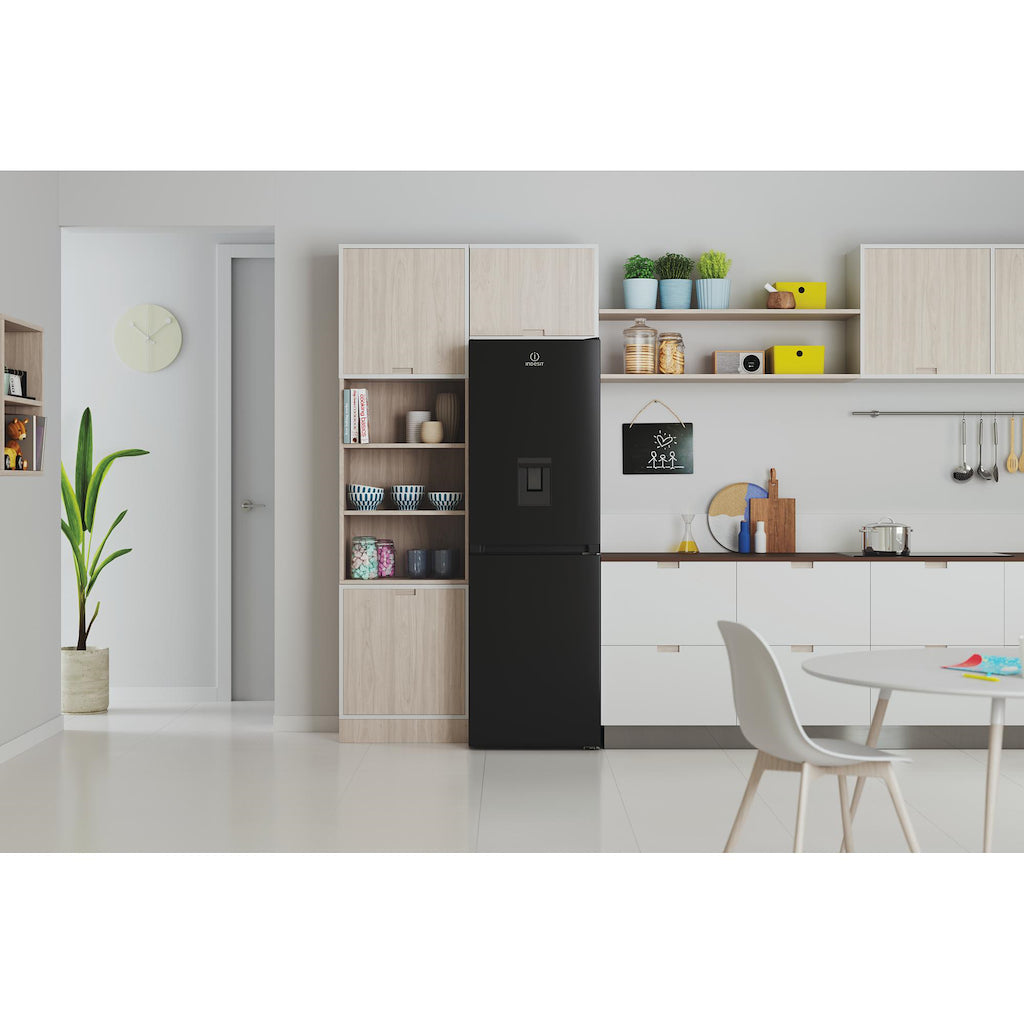 Indesit IBTNF 60182 B AQUA UK Freestanding Fridge Freezer - Black
