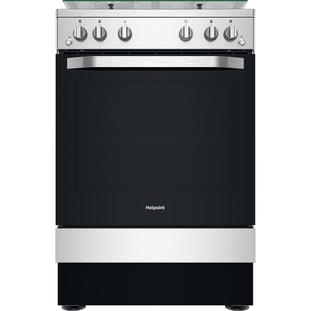 Hotpoint HS67G2PMX/UK Gas Single Cooker - Silver