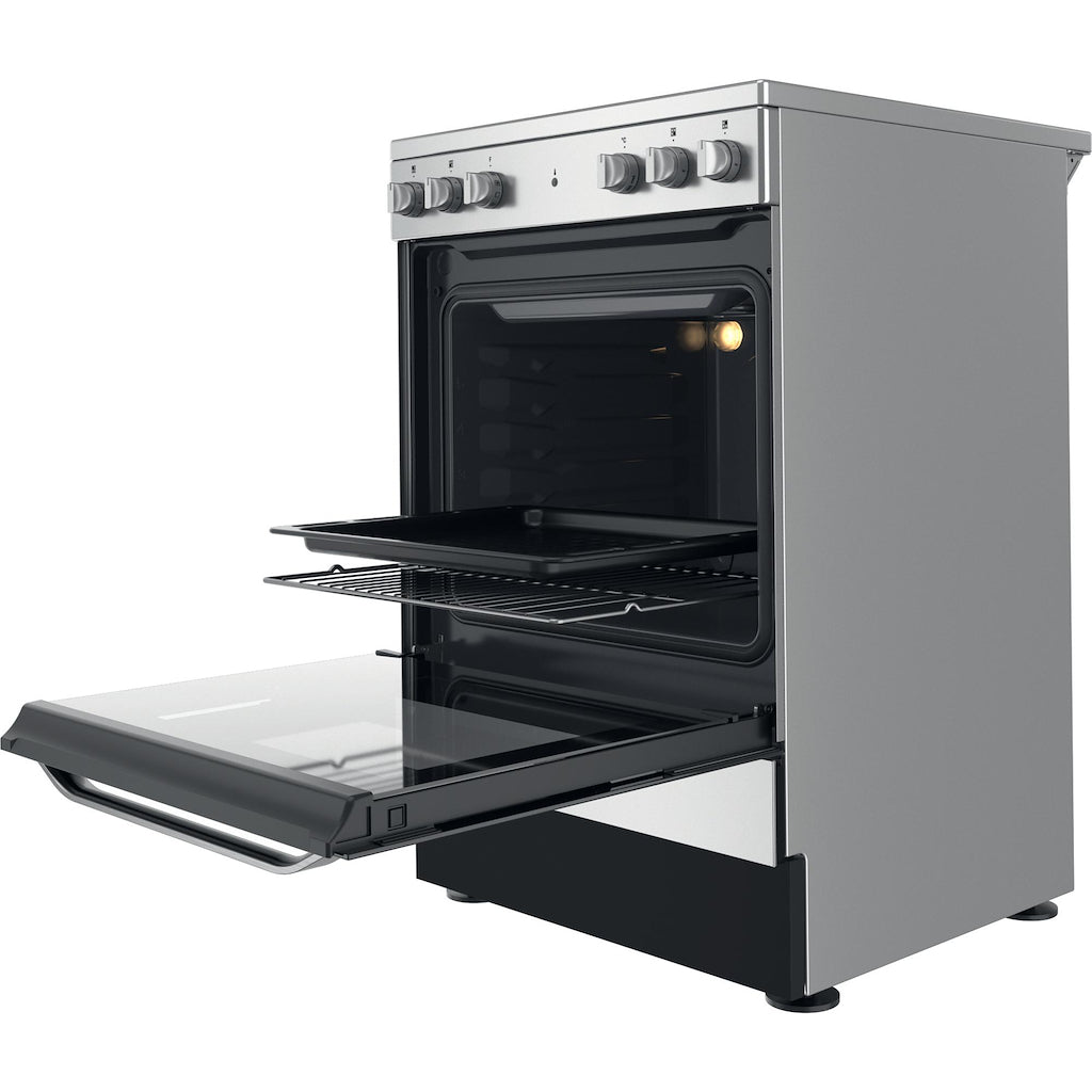 Hotpoint HS67V5KHX Freestanding Electric Cooker - Inox