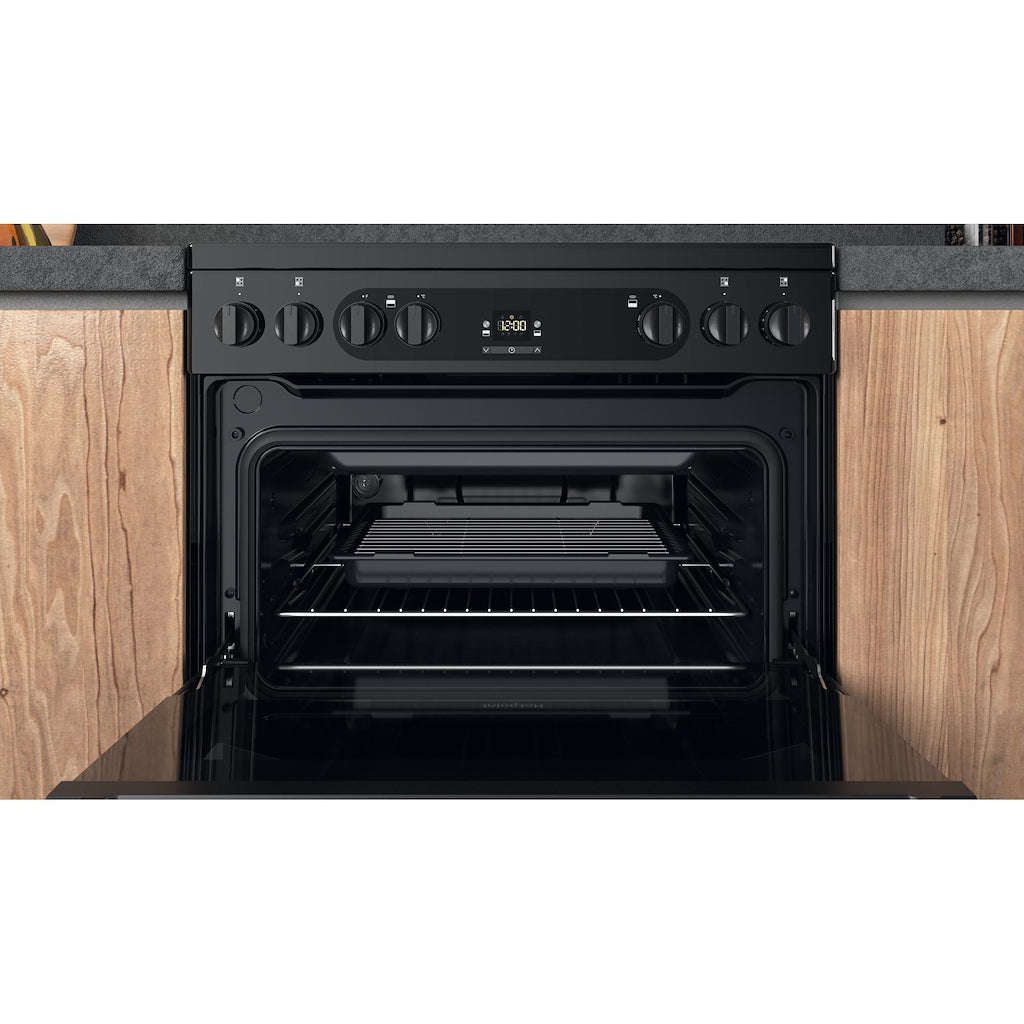 Hotpoint HDM67V92HCB/UK Double Cooker - Black