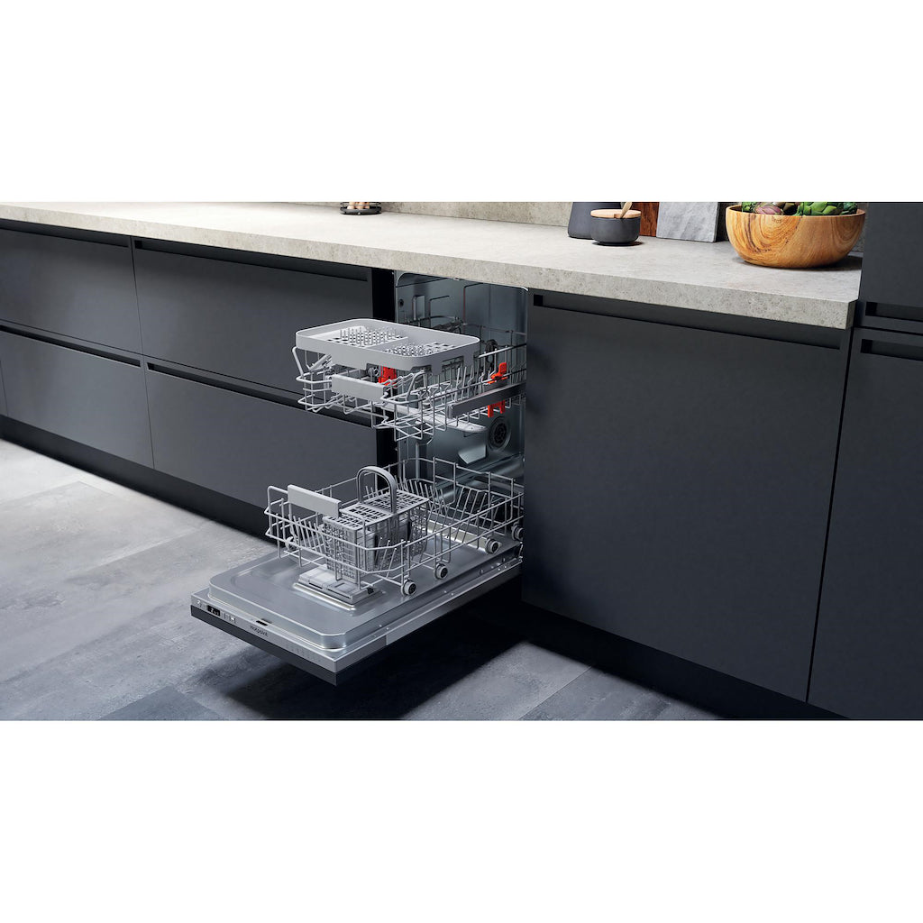 Hotpoint HI9C 3M19 C S UK Slimline Integrated Dishwasher - Silver