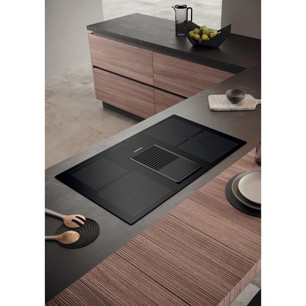 Hotpoint PVH92BK 90cm Vented Induction Hob with Downdraft