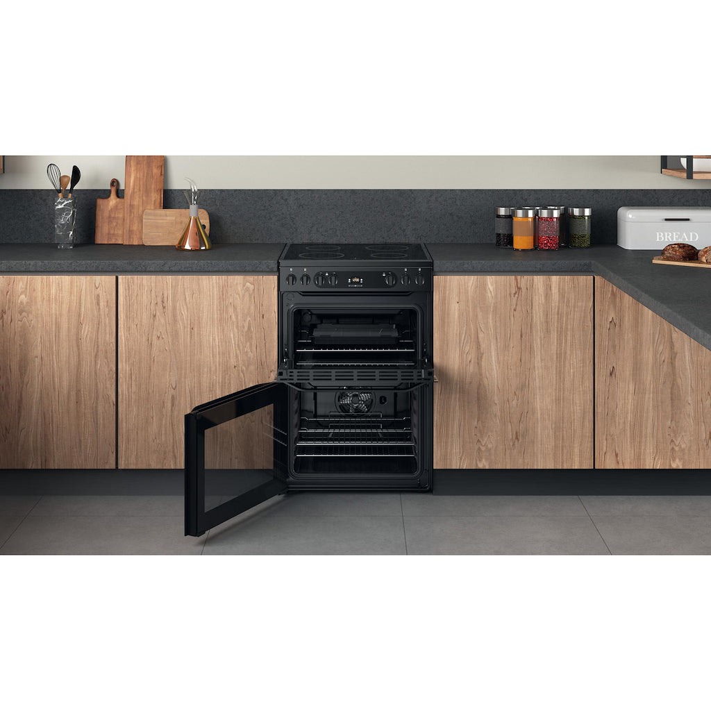 Hotpoint HDM67V92HCB/UK Double Cooker - Black