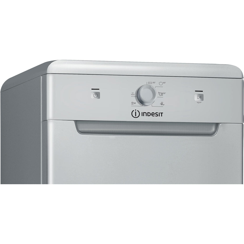 Indesit DSFE 1B10 S UK N Slimline Dishwasher - Silver