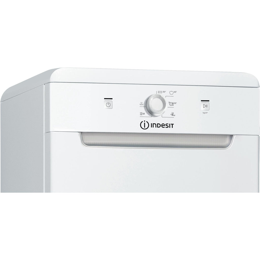 Indesit DF9E 1B10 UK Slimline Freestanding Dishwasher - White