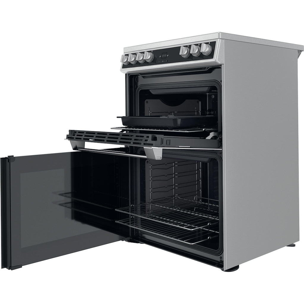 Hotpoint HDT67V9H2CX/UK Double 60cm Electric Cooker - Inox