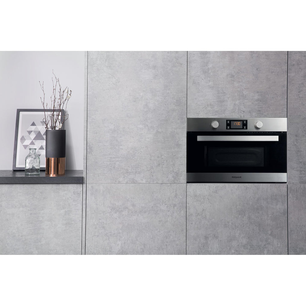 Hotpoint MD 344 IX H Built-In Microwave - Stainless Steel