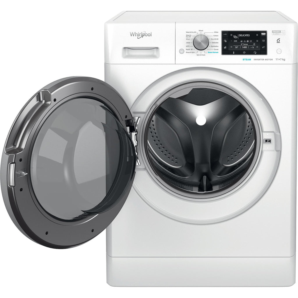 Whirlpool FFWDD 1174489 BSV UK Freestanding 11+7kg Washer Dryer