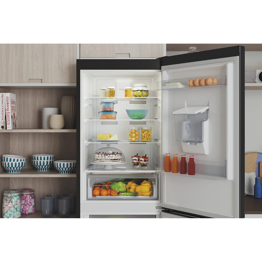 Indesit IBTNF 60182 B AQUA UK Freestanding Fridge Freezer - Black
