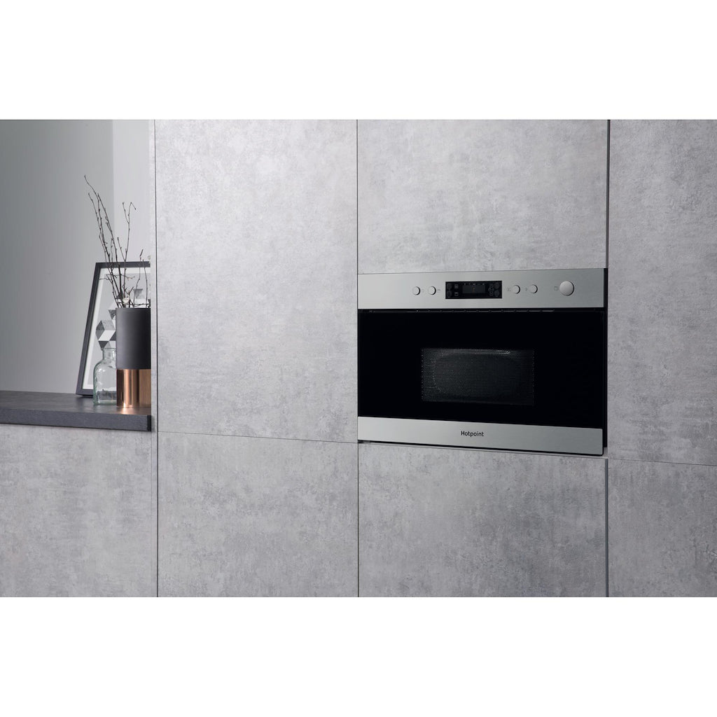 Hotpoint MN 314 IX H Built-In Microwave - Stainless Steel