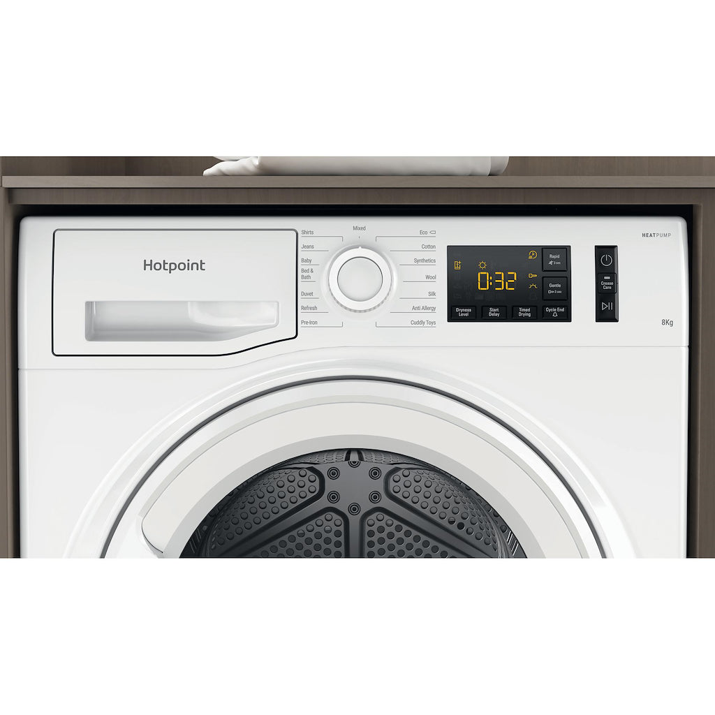 Hotpoint NT M11 82 UK Freestanding 8kg Heat Pump Tumble Dryer - White