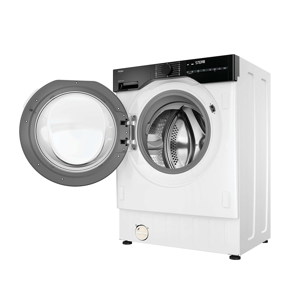 Haier BHA6S69M6D9J-80 9/6kg Integrated Washing Machine with A-30% Energy Rating  - White with Black Bezel