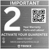 Teknix BITKW814 Integrated 8kg Washing Machine with 1400rpm Spin - White