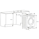 Teknix BITKW814 Integrated 8kg Washing Machine with 1400rpm Spin - White