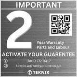 Teknix BITKWD8614 Integrated 8/6kg Washer Dryer with 1400rpm Spin - White