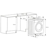 Teknix BITKWD8614 Integrated 8/6kg Washer Dryer with 1400rpm Spin - White