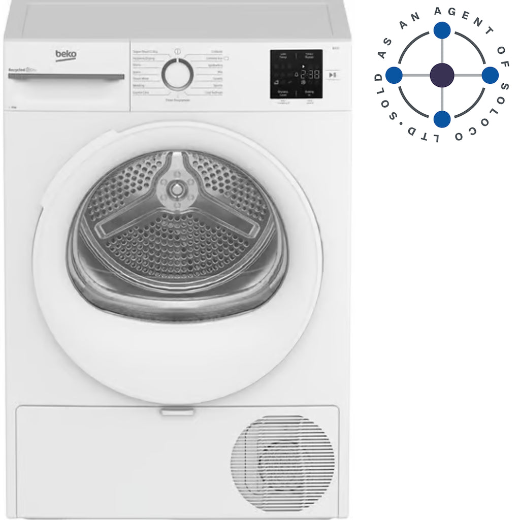 Beko BM3T3822W Freestanding 8kg Heat Pump Tumble Dryer - White