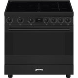 Smeg C9IMN2 90cm Single Cavity Range Cooker with Induction Hob, Black