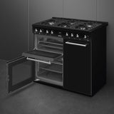 Smeg CX103GMBL Concert 100cm Dual Fuel Range Cooker - Black
