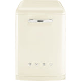 Smeg DFFABCR 60cm 50s Style Freestanding Dishwasher, Cream