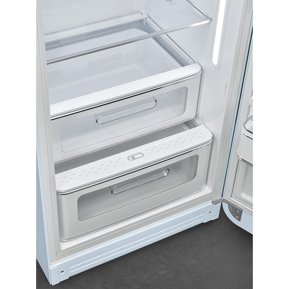 Smeg FAB28RPB6UK Retro Fridge with Icebox Right Hand Hinge - Pastel Blue