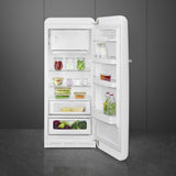 Smeg FAB28RWH6UK Retro Fridge with Icebox Right Hand Hinge - White