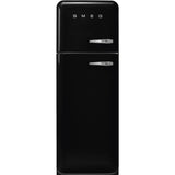 Smeg FAB30LBL6UK Retro Fridge Freezer Left Hand Hinge - Black