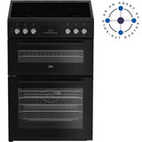 Beko FDC6731K 60cm Double Oven Electric Cooker - Black