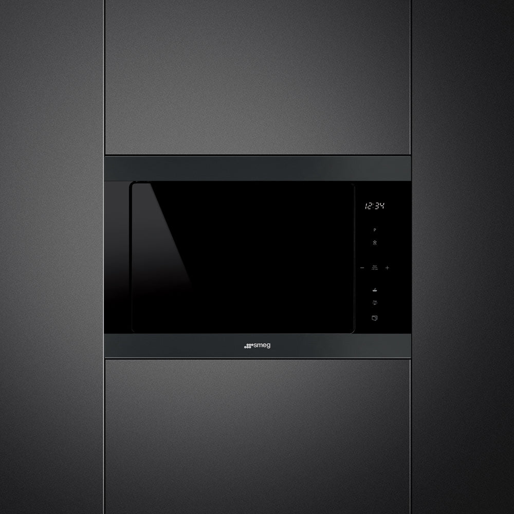 Smeg FMI325N Built-In Combination Microwave - Black